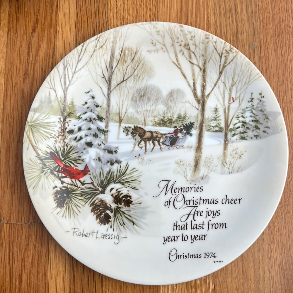 Robert Laessig, 1974 WINTERSCENE Series Plate